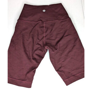 Lululemon Align Biker Shorts Maroon Size 2 Cropped